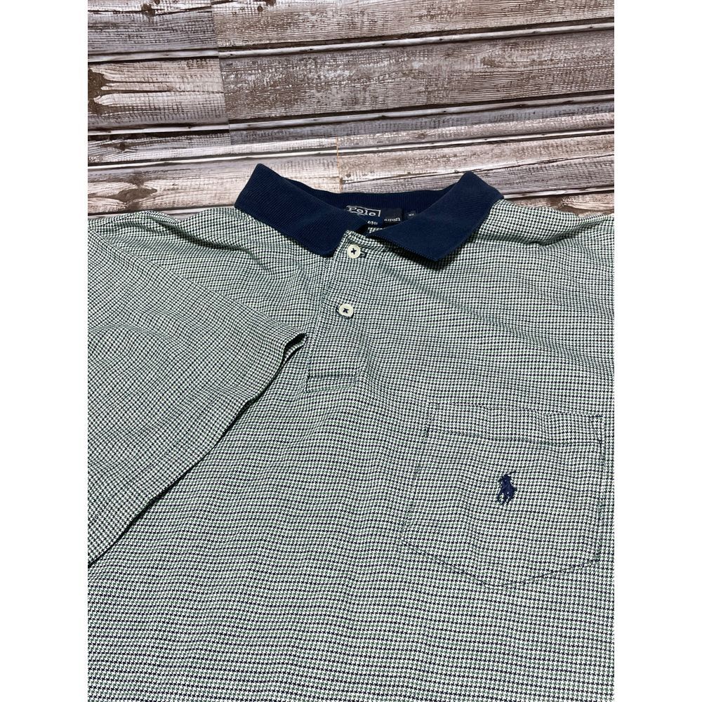 Polo Ralph Lauren Men's Polo Chest Pockets Green Blue Size XL